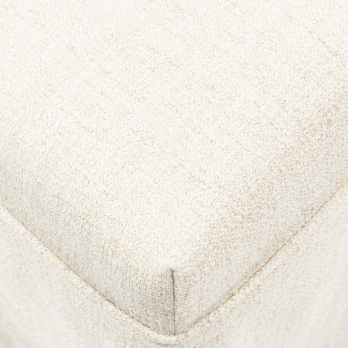 Rivièra Maison - Monti Eetkamerstoel A91 - Antiek Wit van Polyester en Rubberwood, 50x67x100 cm