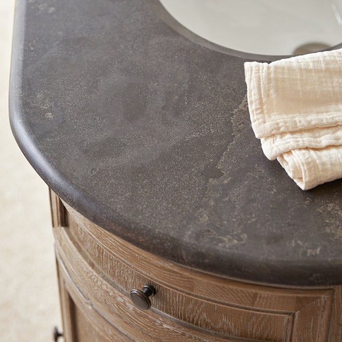 Tikamoon - Eiken meubel met enkele wastafel 110 cm Louise