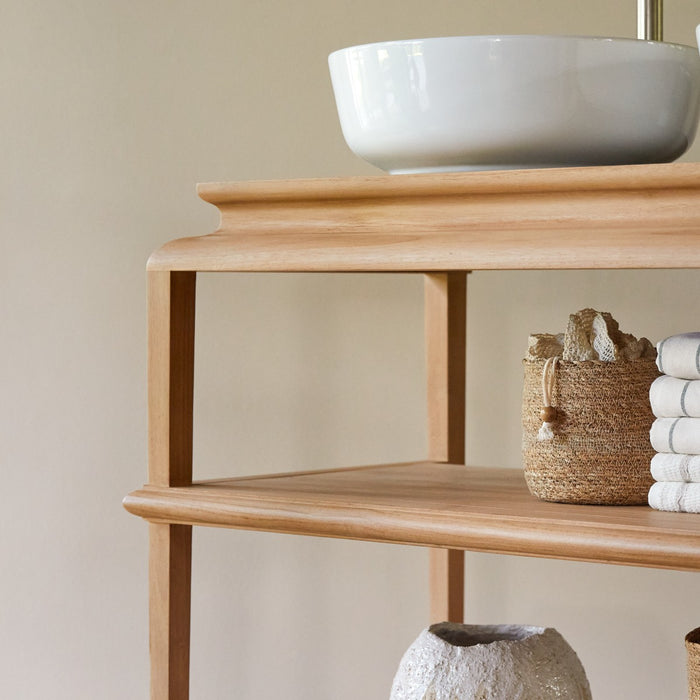 Tikamoon - Massief teakhouten wastafelmeubel Achille 135 cm