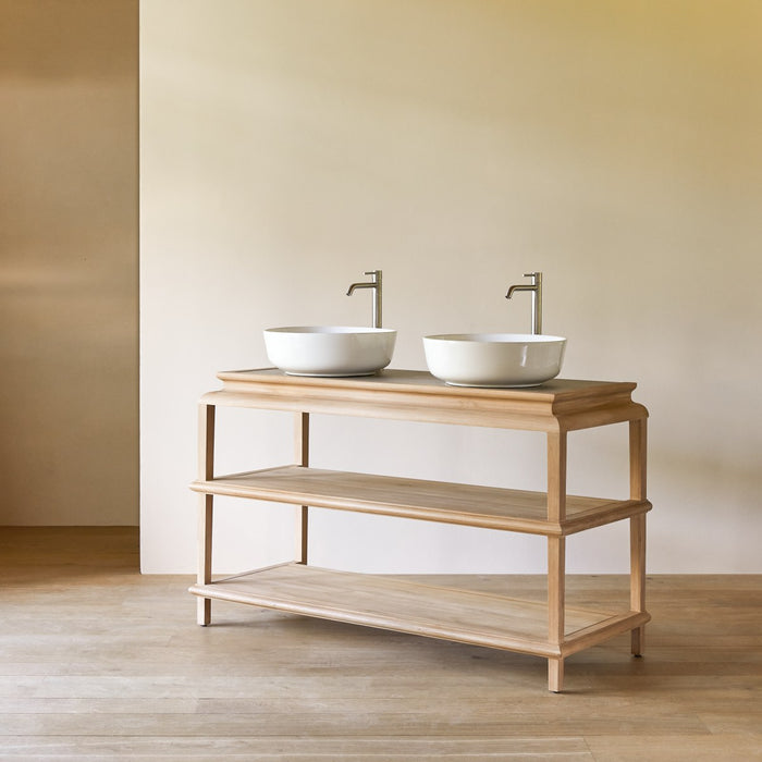 Tikamoon - Massief teakhouten wastafelmeubel Achille 135 cm