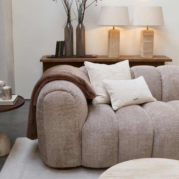 Riviera Maison - Vicenza Lounge Sofa 3,5S Taupe - Taupe