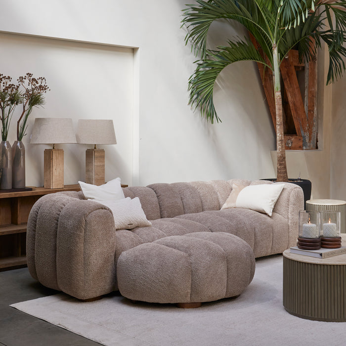 Riviera Maison - Vicenza Lounge Sofa 3,5S Taupe - Taupe