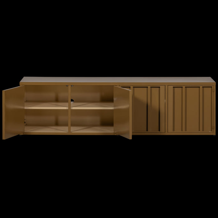 WOOOD Level Tv-Meubel - Metaal - Honinggeel - 44x160x44