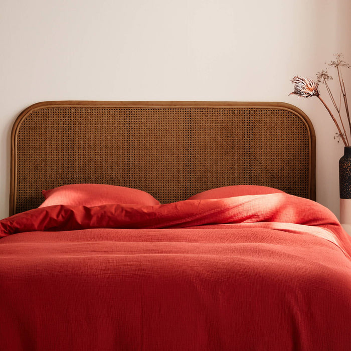 sweeek - Donker rotan en rieten hoofdeinde