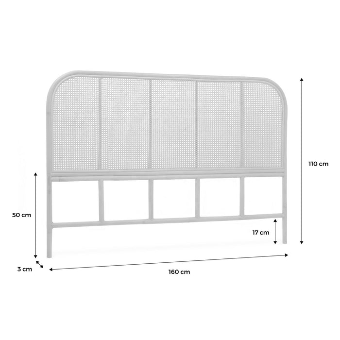 sweeek - Donker rotan en rieten hoofdeinde