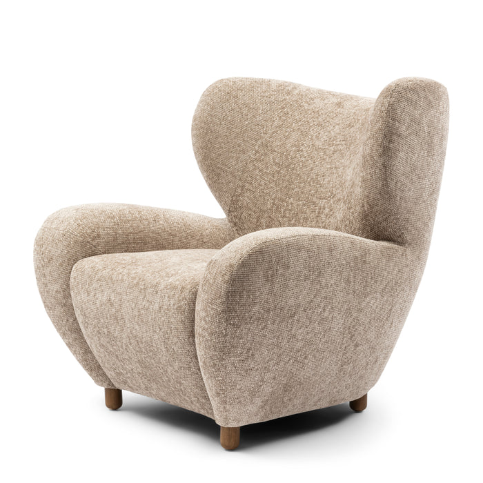 Rivièra Maison Riviera Maison Courchevel Wing Chair, open weave, beige