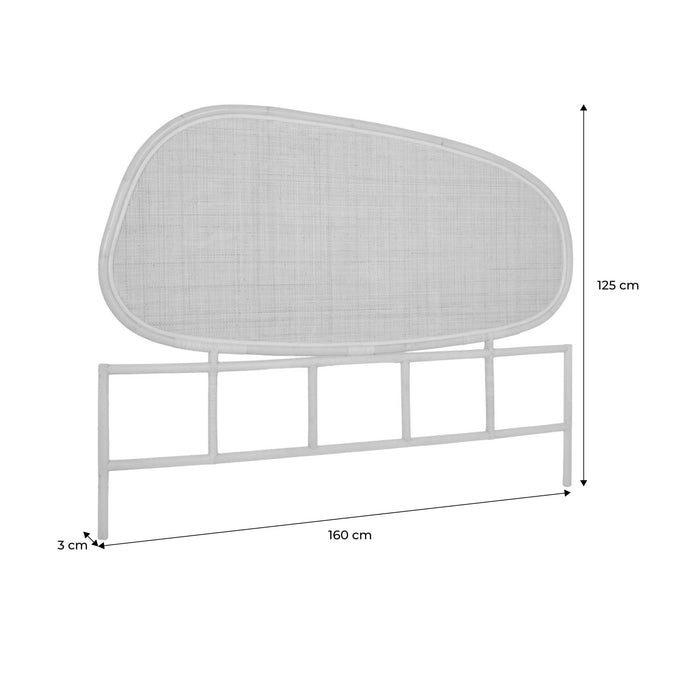 sweeek - Organisch hoofdbord in donker rotan