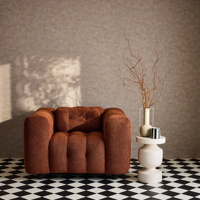 sweeek - Fauteuil in boucléstof met structuur, 1 zitplaats