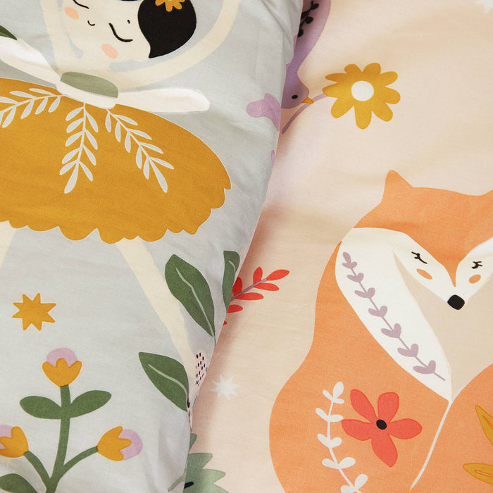 sweeek - Omkeerbare dekbedset 1-persoons met eenhoorn | dans thema 140