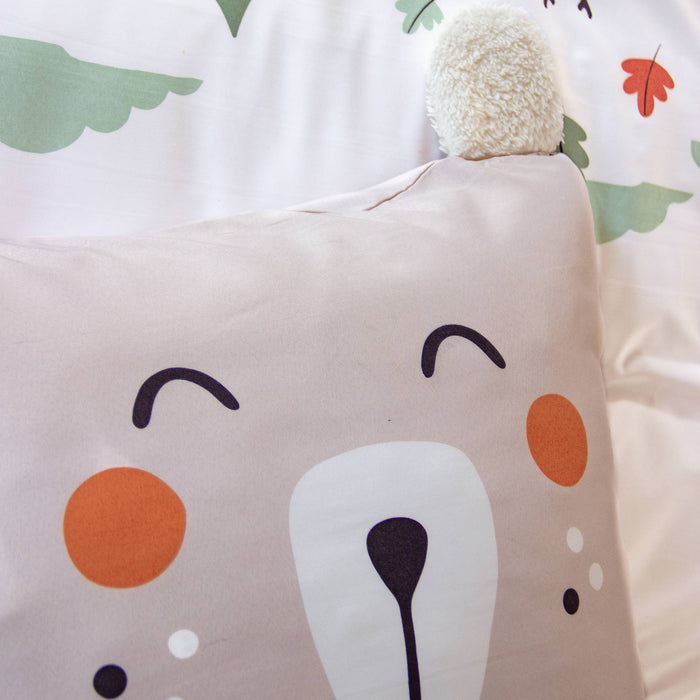 sweeek - Omkeerbare dekbedovertrek 1-persoons herfstbos print