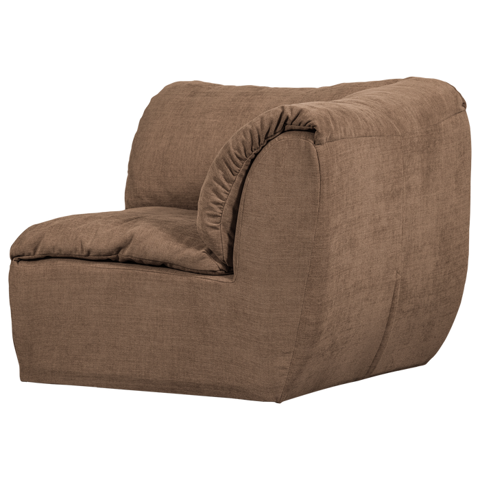 WOOOD Baggy Hoekelement - Geweven Chenille - Bruin - 81x96x96