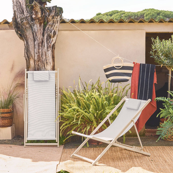 sweeek - Opvouwbare tuinstoel met kussen (Set van 2)