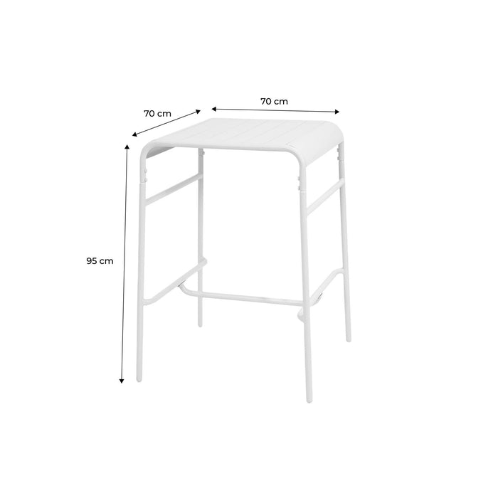 sweeek - 2-zits metalen tuintafel H 95cm