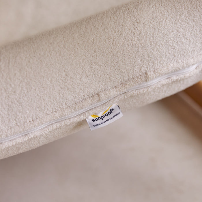 Tikamoon - Tuinfauteuil in massief teakhout en stof Julia