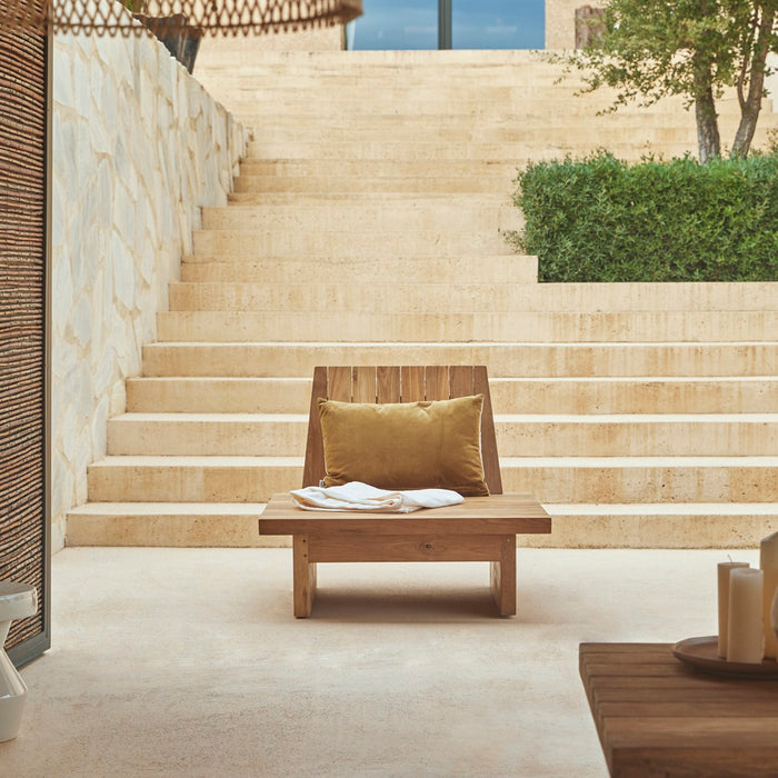 Tikamoon - Tuinfauteuil van gerecycled teakhout Joaquin, 1-zit