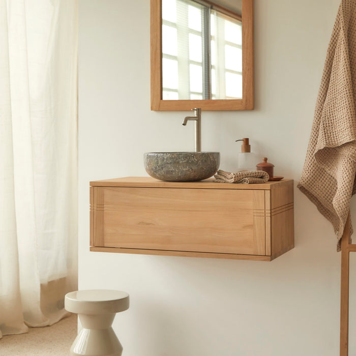 Tikamoon - Basic - Massief teakhouten badmeubel 80 cm