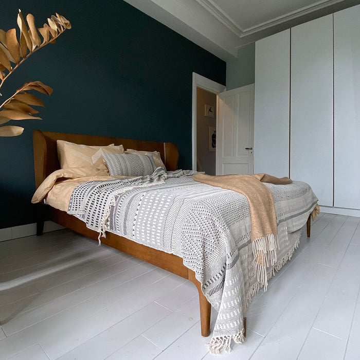 Malagoon Native Stripe Plaid 220 x 270 cm - Grijs