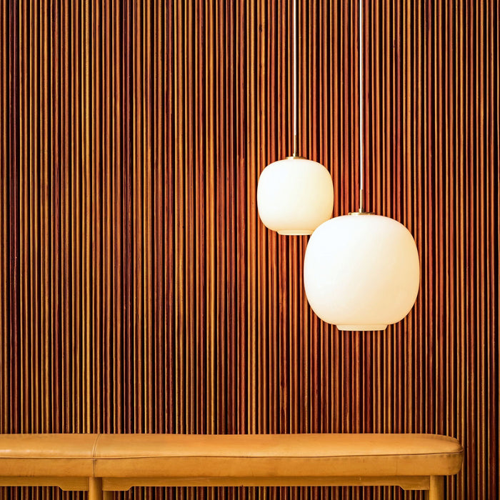 Louis Poulsen VL 45 Radiohus hanglamp Ø250 Brass|Glossy Amber