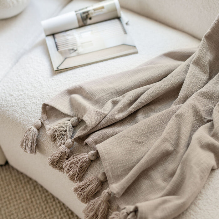 Walra - Plaid Funny Frays - 130x170 - Naturel