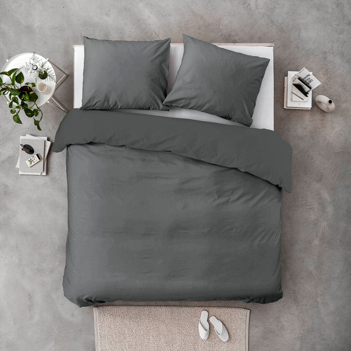 Byrklund - Dekbedovertrek Go Velvet - 240x220 - Off Black