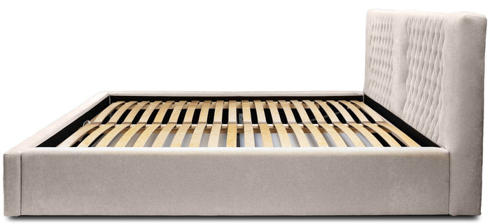 Trae Mobler Montana 160 x 200 cm Gestoffeerd Bed Beige