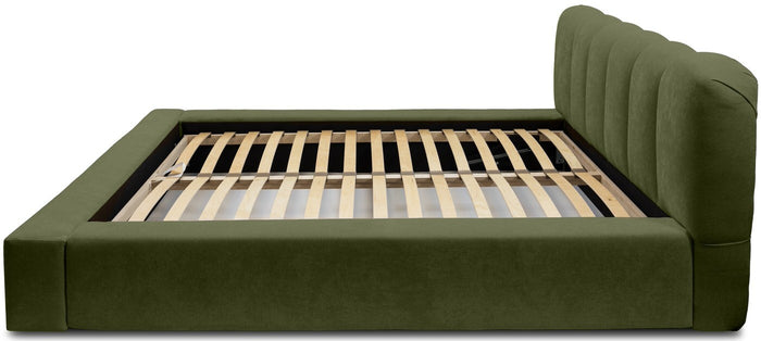 Trae Mobler Dallas 160 x 200 cm Gestoffeerd Bed Bosgroen