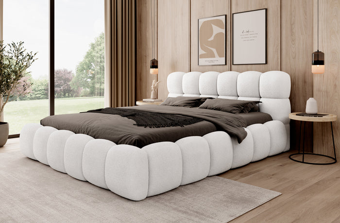 Trae Mobler Boston 180 x 200 cm Gestoffeerd Bed Naturel