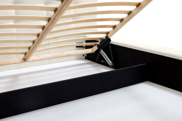 Trae Mobler Grace 140 x 200 cm Gestoffeerd Bed Lichtgrijs