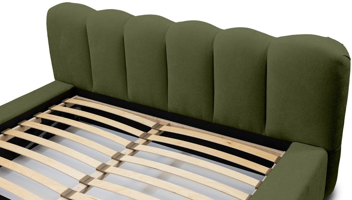 Trae Mobler Dallas 180 x 200 cm Gestoffeerd Bed Bosgroen