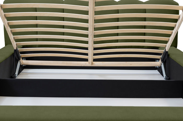 Trae Mobler Dallas 180 x 200 cm Gestoffeerd Bed Bosgroen