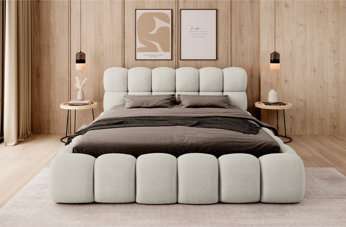 Trae Mobler Boston 180 x 200 cm Gestoffeerd Bed Beige