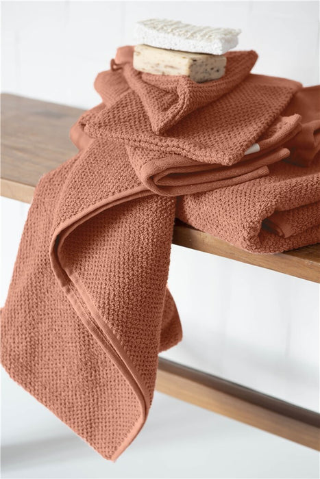 Walra - Gastendoek Soft Cotton Popcorn - 2x 30x50 - Terra