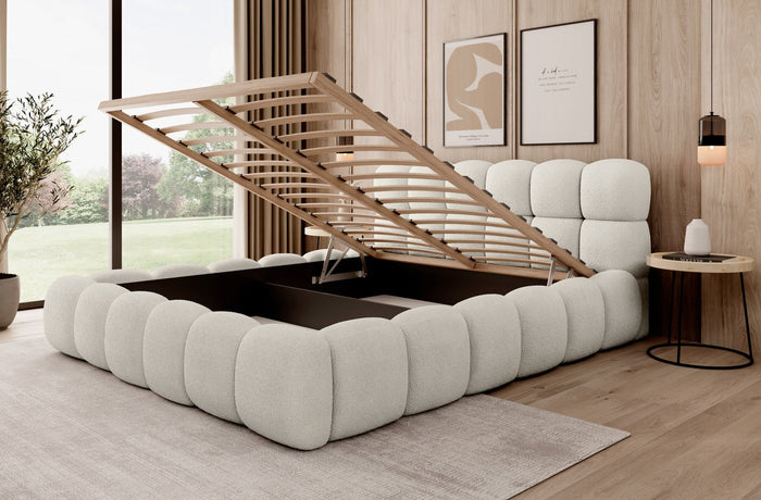 Trae Mobler Boston 180 x 200 cm Gestoffeerd Bed Beige