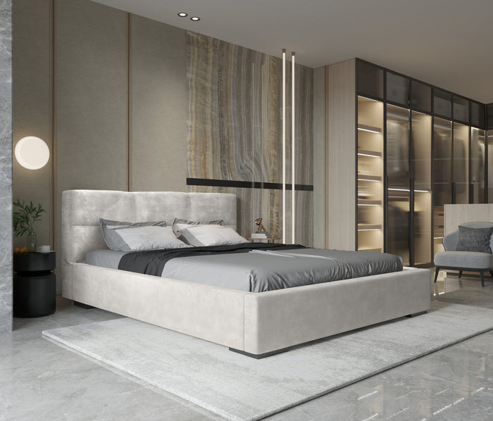 Trae Mobler Porto 180 x 200 cm Gestoffeerd Bed Pearl