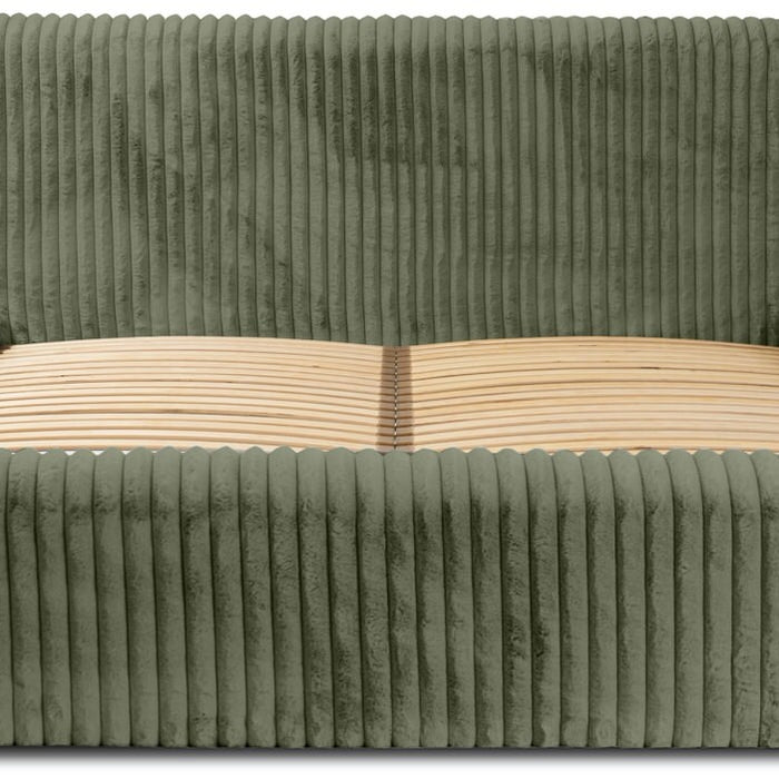 Trae Mobler Hana 140 x 200 cm Gestoffeerd Bed Olijfgroen