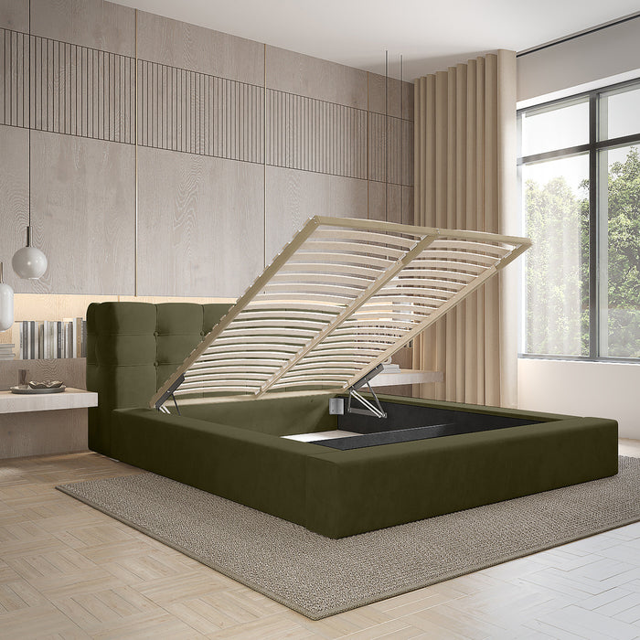 Trae Mobler Grace 180 x 200 cm Gestoffeerd Bed Bosgroen