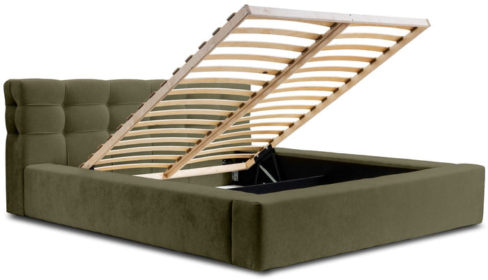 Trae Mobler Grace 180 x 200 cm Gestoffeerd Bed Bosgroen