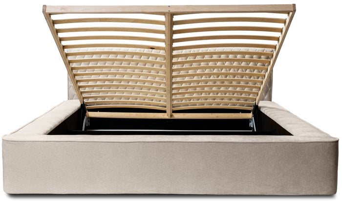 Trae Mobler Azurro 140 x 200 cm Gestoffeerd Bed Beige