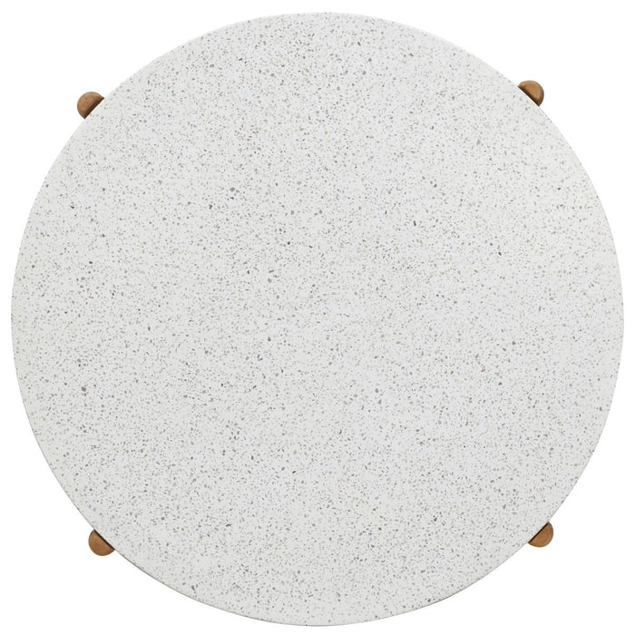 House Nordic Terracina Ronde Salontafel Acacia|Terrazo