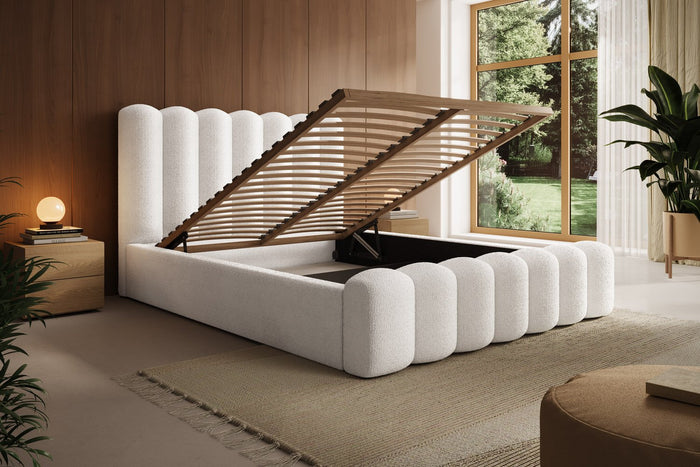 Trae Mobler Amore 140 x 200 cm Gestoffeerd Bed Naturel