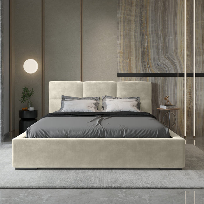 Trae Mobler Porto 140 x 200 cm Gestoffeerd Bed Zand