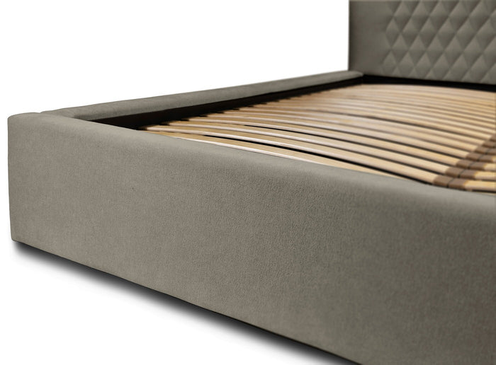 Trae Mobler Montana 180 x 200 cm Gestoffeerd Bed Taupe