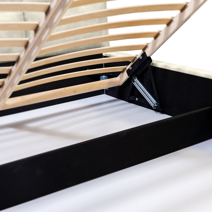 Trae Mobler Porto 140 x 200 cm Gestoffeerd Bed Zand