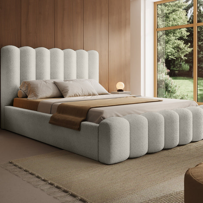 Trae Mobler Amore 140 x 200 cm Gestoffeerd Bed Beige