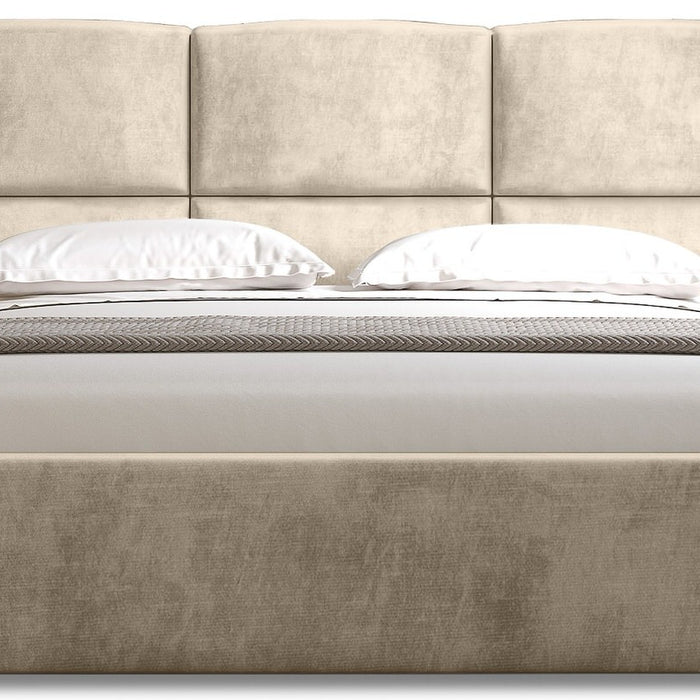 Trae Mobler Porto 140 x 200 cm Gestoffeerd Bed Zand