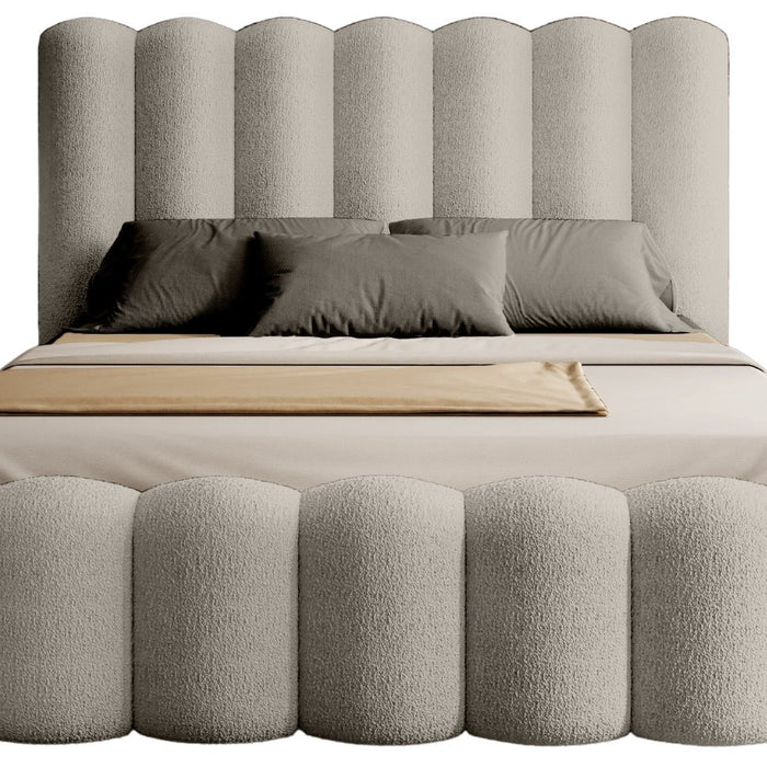 Trae Mobler Amore 140 x 200 cm Gestoffeerd Bed Beige