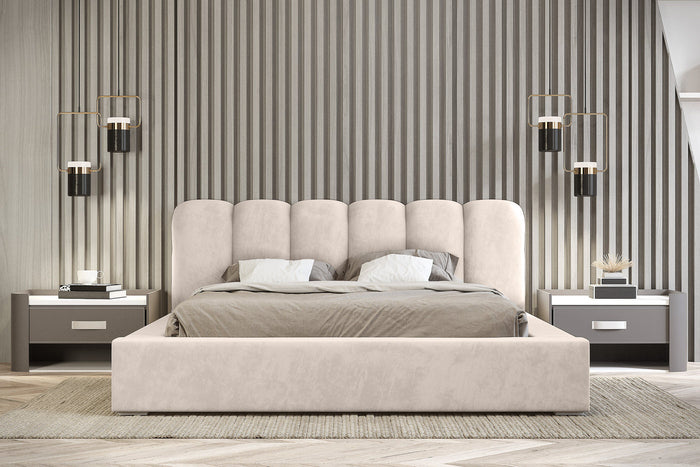 Trae Mobler Dallas 180 x 200 cm Gestoffeerd Bed Beige
