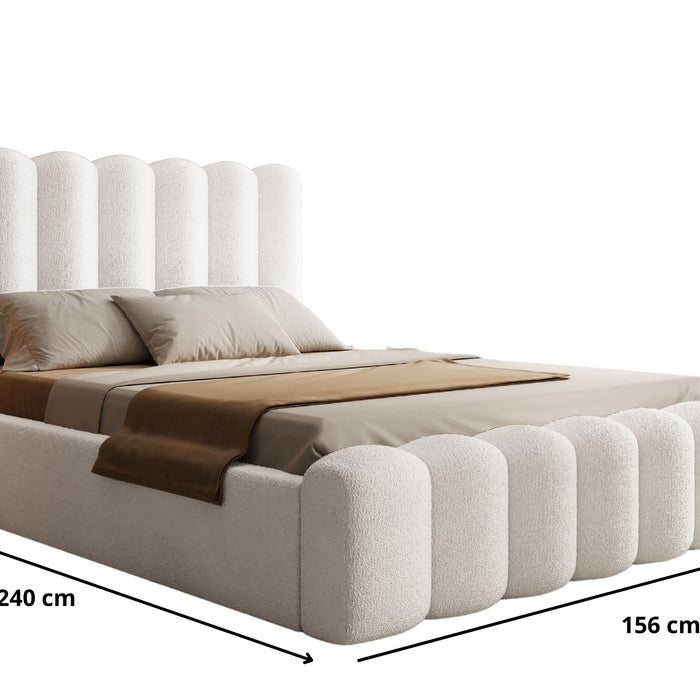Trae Mobler Amore 140 x 200 cm Gestoffeerd Bed Beige