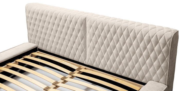 Trae Mobler Azurro 160 x 200 cm Gestoffeerd Bed Beige