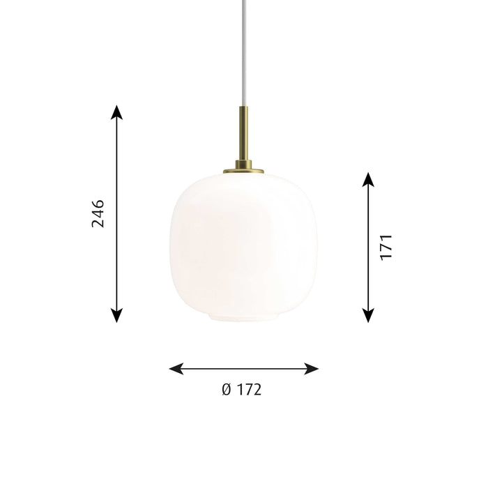 Louis Poulsen VL 45 Radiohus hanglamp Ø175 Brass|Glossy Pale Yellow